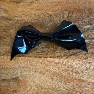 Handmade Vinyl Black Gothic Gothic Bat Hair Clip
